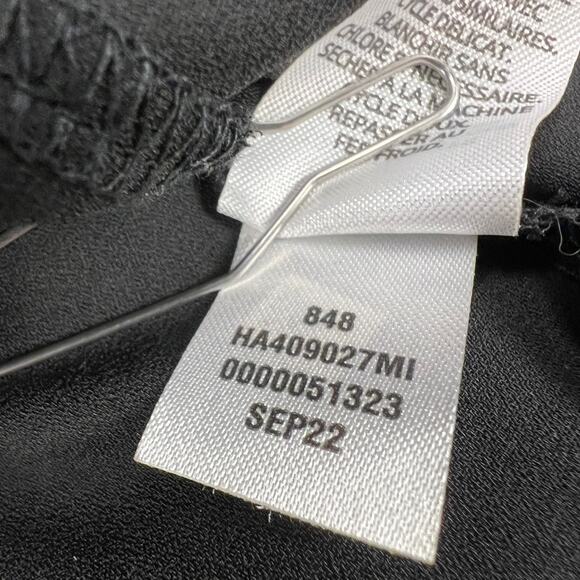 Halogen Wide Leg Halter Neck Black White Striped Flowy Jumpsuit Tie Neck Size XS - Picture 9 of 13